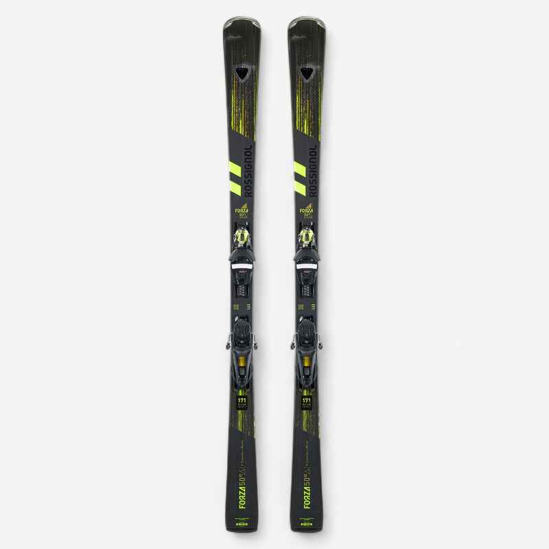 Ski Herren mit Bindung Piste - Forza 128 50° Rossignol schwarz/gelb