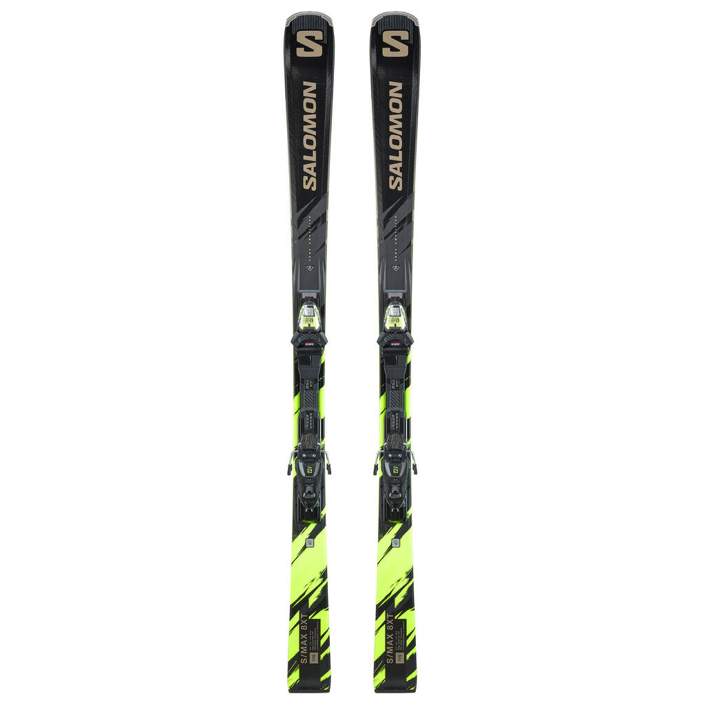 Ski Herren mit Bindung Piste - SALOMON S/MAX 8 XT schwarz/gelb 