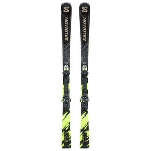 
      MEN'S DOWNHILL SKI WITH BINDINGS - SALOMON S/MAX 8 XT - BLACK YELLOW
  