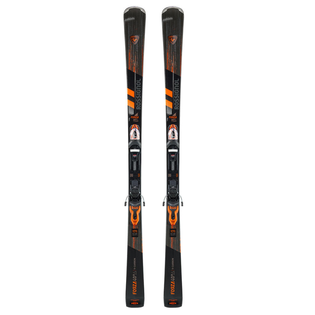 Zjazdové lyže s viazaním Forza 128 40° čierno-oranžové