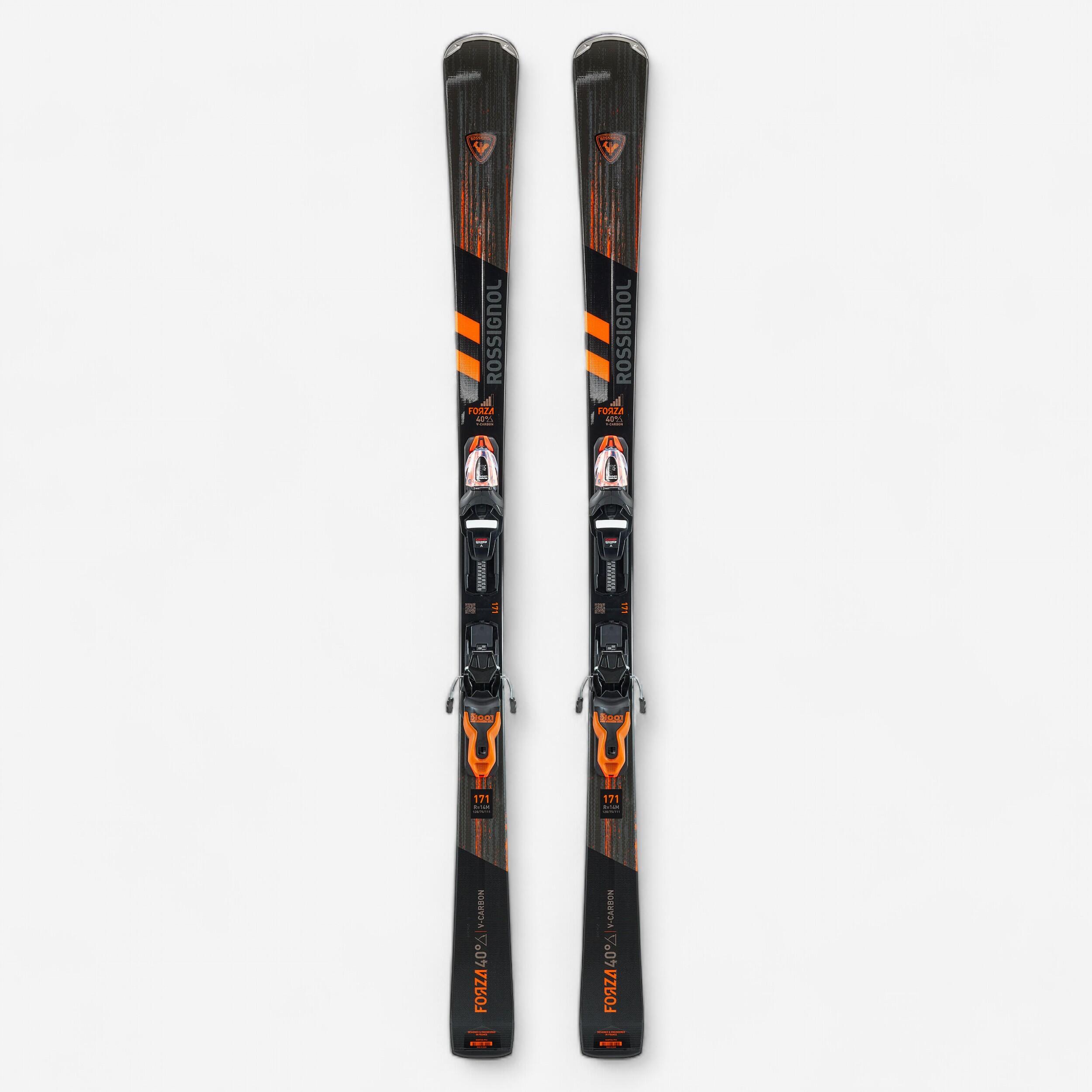 ALPINE SKI WITH BINDINGS - ROSSIGNOL FORZA 128 40° - BLACK ORANGE