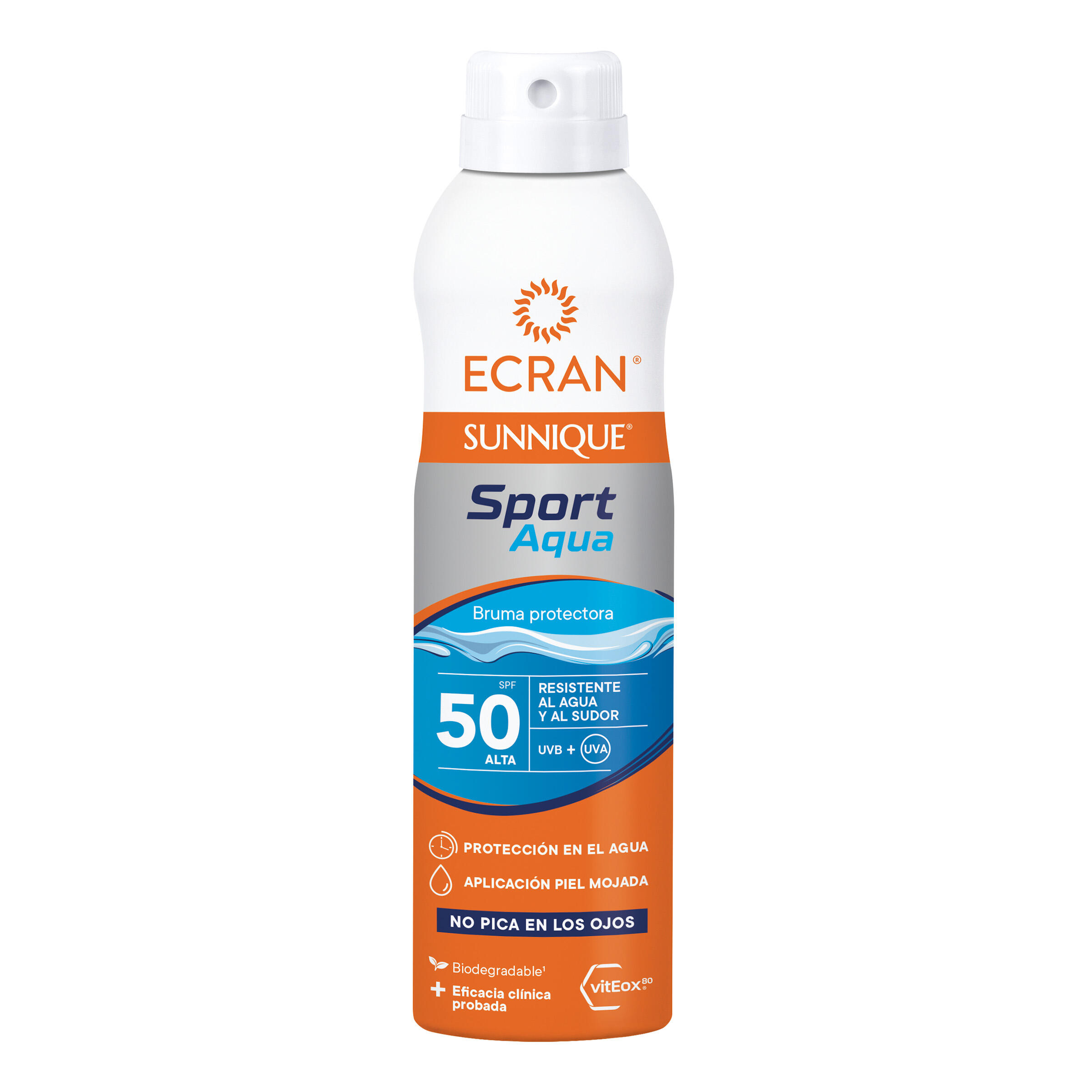ECRAN Spray bruma protección solar Sport Aqua Bruma IP50+ 250ml