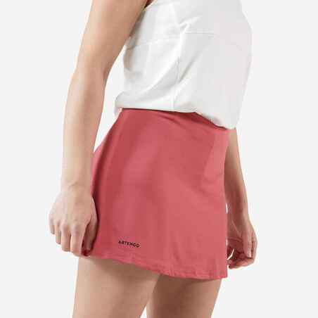 Γυναικεία φούστα τένις Essential 100 που στεγνώνει γρήγορα - Ροζ