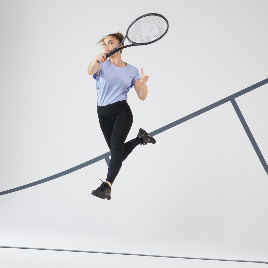 Naiste pehme tennisesärk Dry 500, lilla/sinine