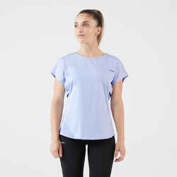 Γυναικείο μαλακό t-shirt τένις με λαιμόκοψη Dry 500 - Μπλε της λεβάντας
