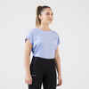 Sieviešu mīksts tenisa T krekls ar apaļu kakla izgriezumu “Dry 500”, lavandas