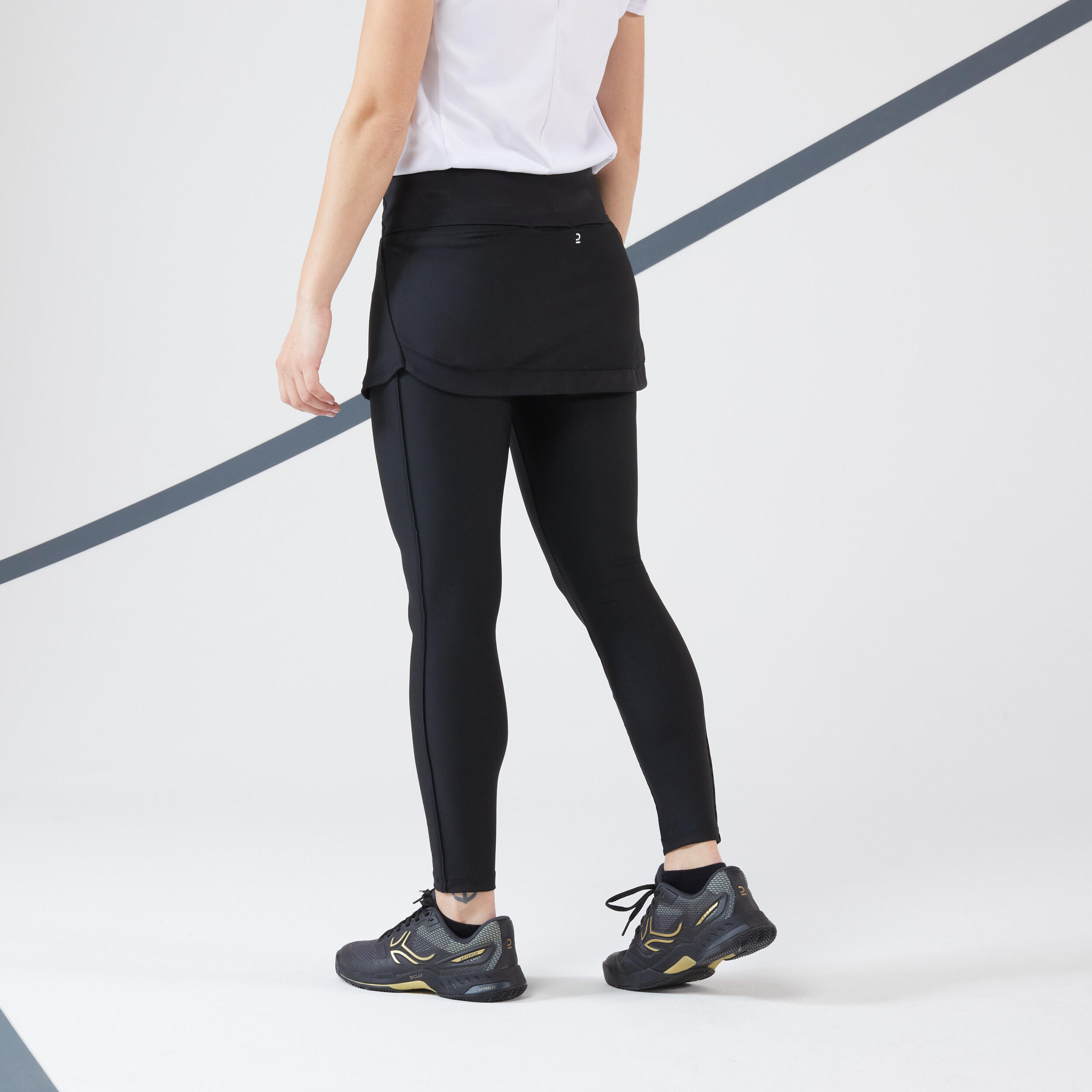 Women's Tennis Hip Ball Skirt + Leggings Dry - Black 6/6