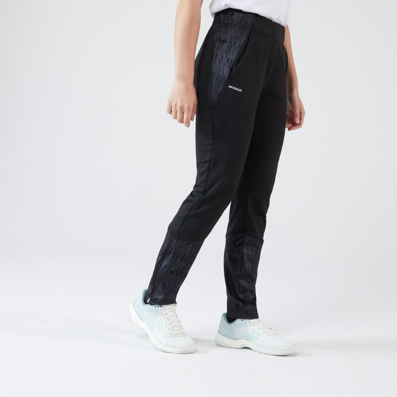 Pantalon tennis thermique dry femme - TH 500 noir