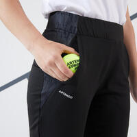 Crne ženske termo pantalone za tenis TH 500