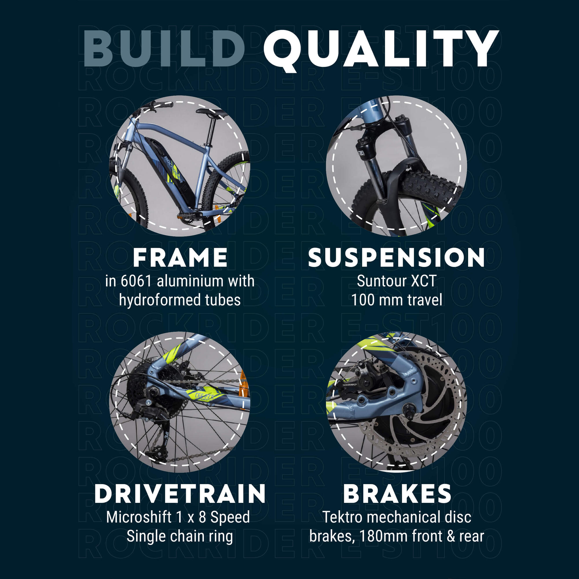 Electric Mountain Bike Rockrider E-ST100