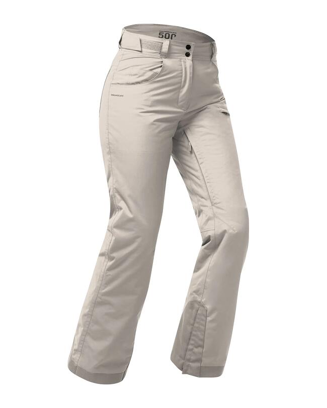 Pantaloni snowboard donna SNB500 bianchi
