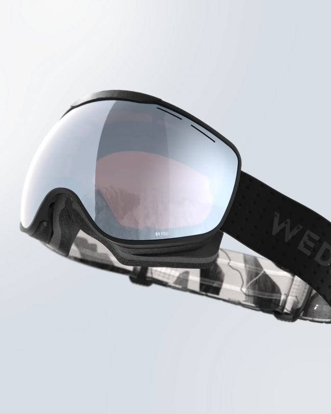 MASQUE DE SKI ET DE SNOWBOARD MAUVAISE MÉTÉO POUR ENFANT ET ADULTE - G 900 S1 - NOIR