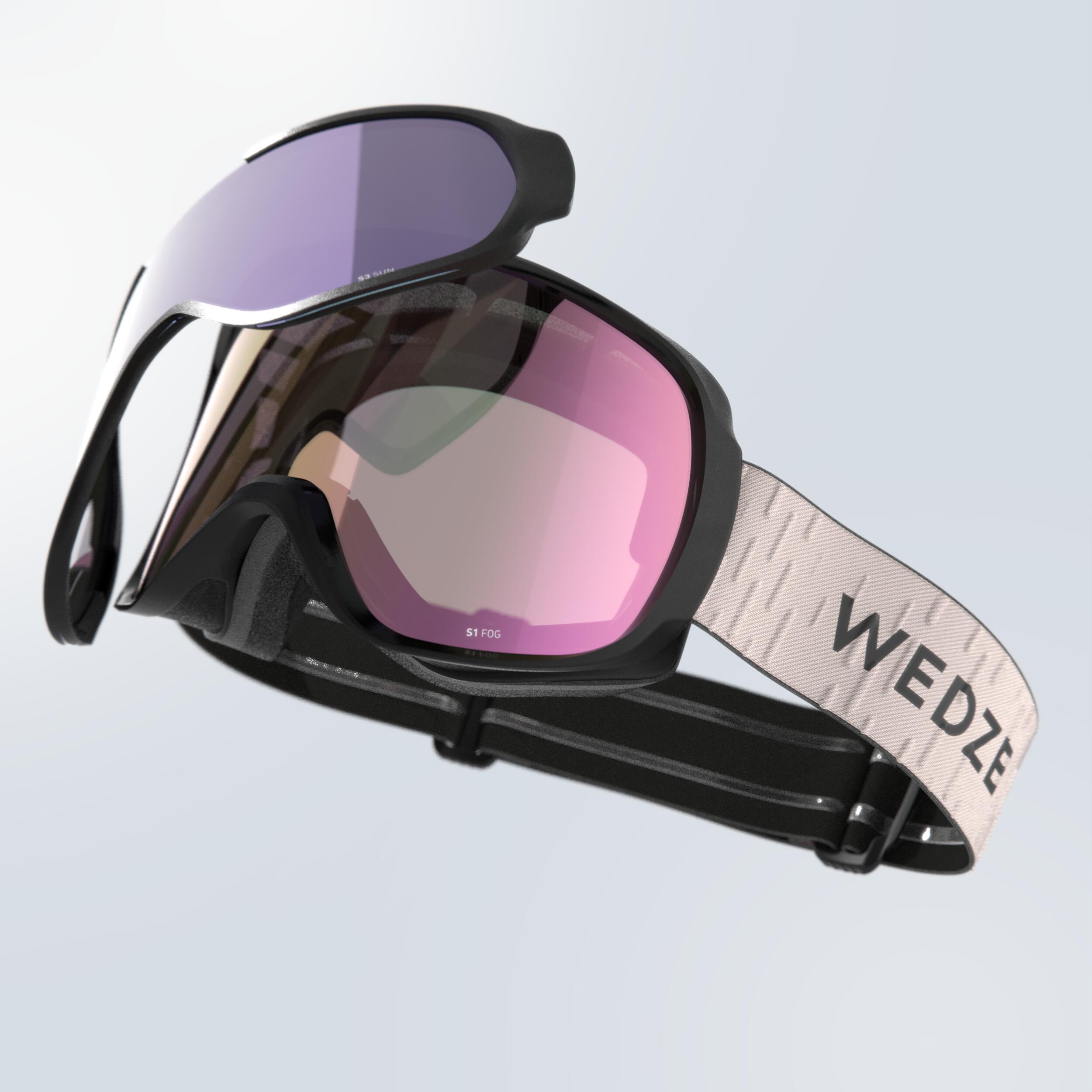 Skidglasögon Snowboard Alla Väder - G 500 I - Junior/vuxen Rosa