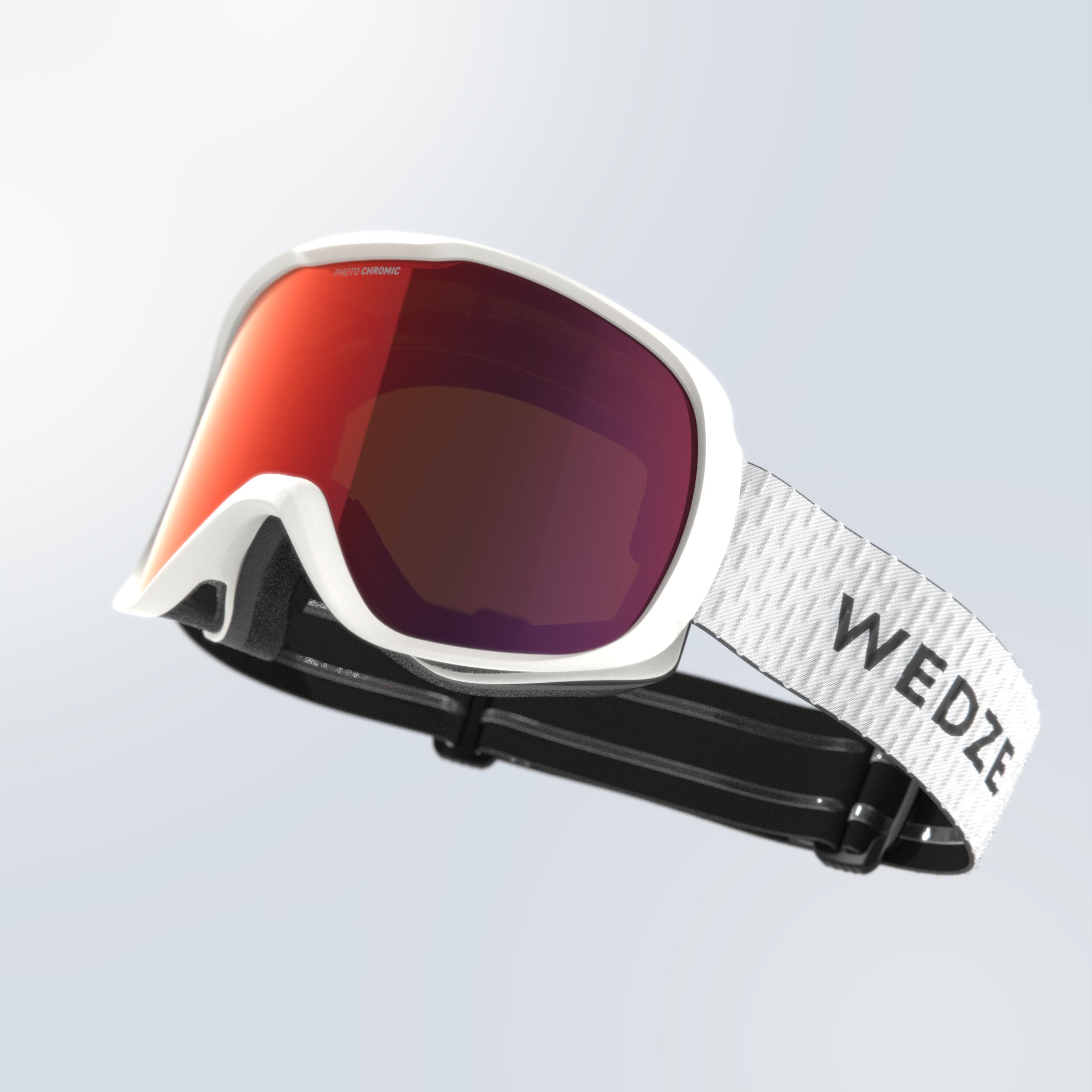 Ochelari De Schi/snowboard G500 Orice Vreme Alb Copii/adulti
