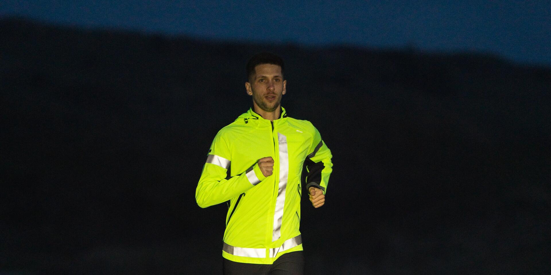 VESTE RUNNING CERTIFIEE EPI VISIBILITE JOUR NUIT HOMME HOMME - KIPRUN BY NIGHT