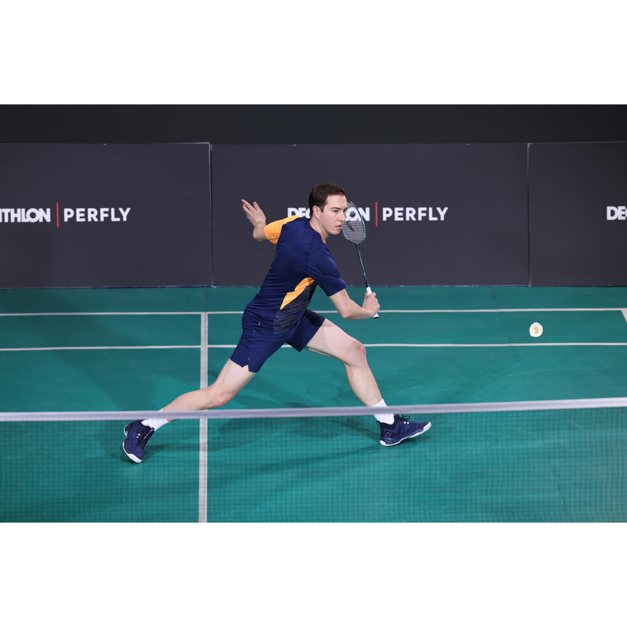 BS Perform 990 Pro Men's Badminton Shoes - Navy Blue