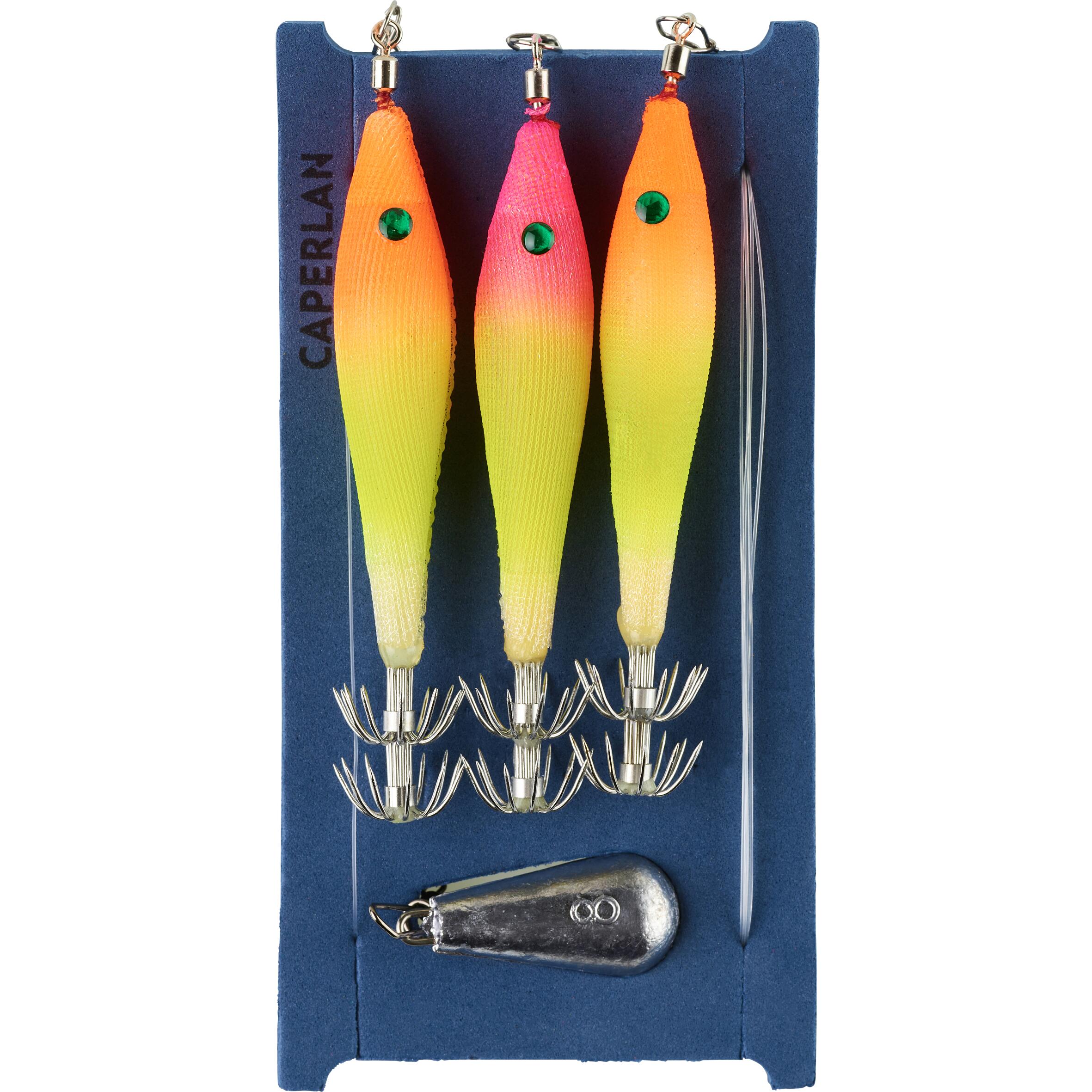 SW ETU KIT SQ 3 jig pronti per la pesca di seppie e calamari