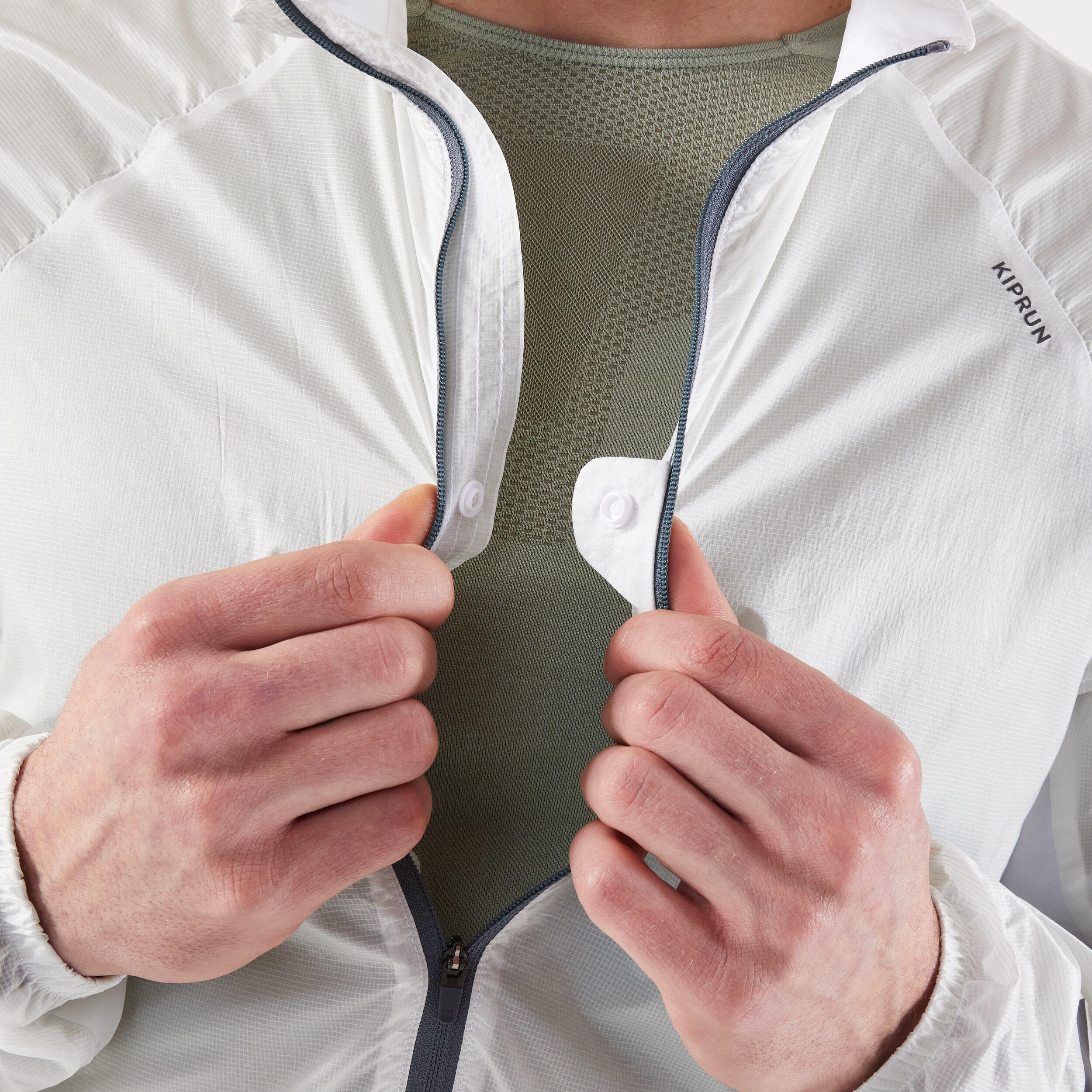 Men's Windproof Jacket KIPRUN WIND JACKET - WHITE