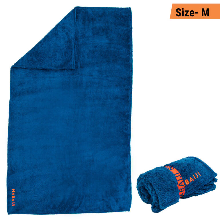 Soft Microfibre Towel, M - Blue