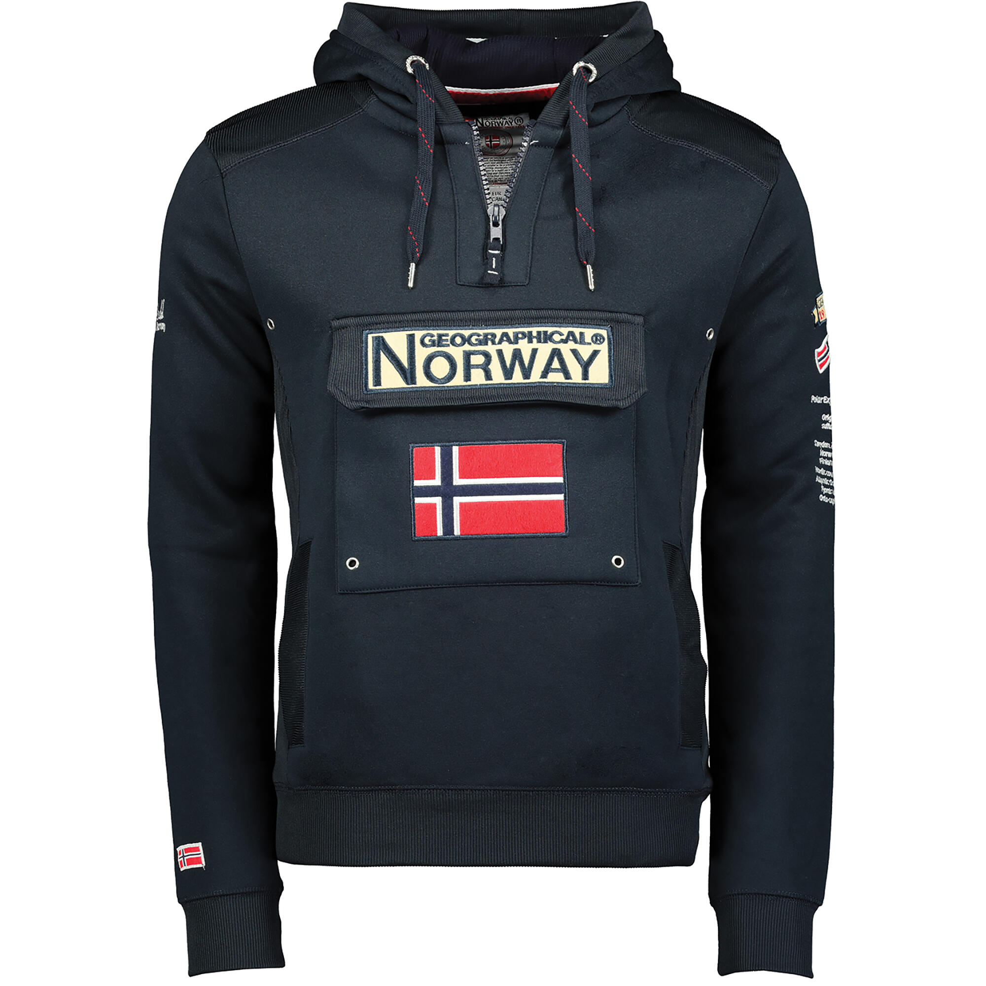 Sudadera de monta a y trekking con capucha Hombre Geographical Norway Gymclass