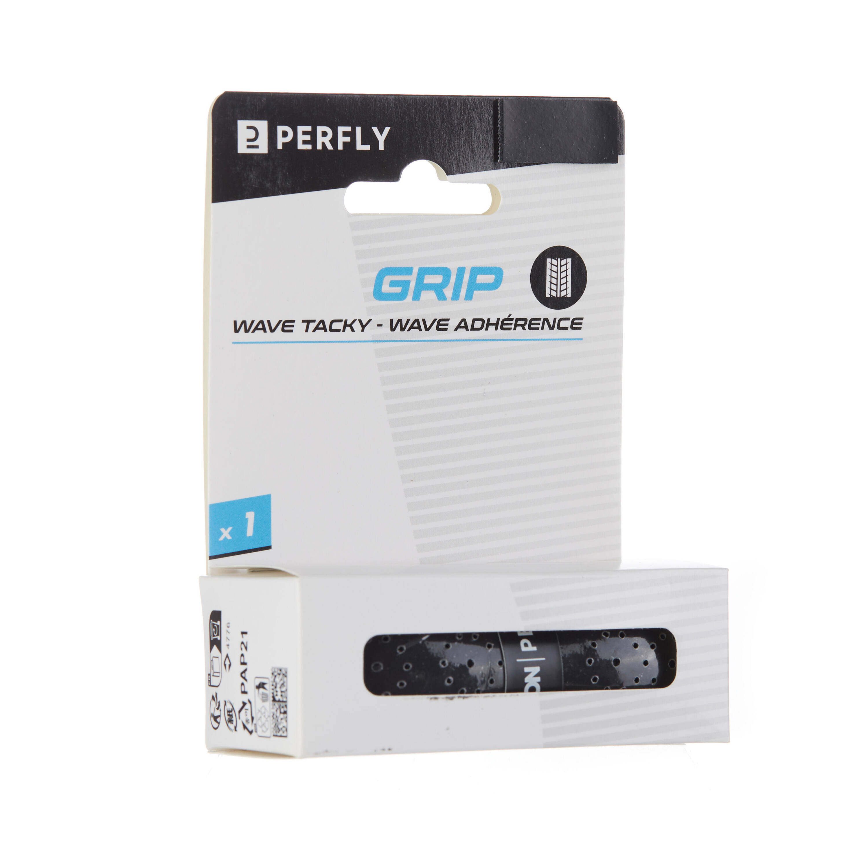 BADMINTON WAVE GRIP X 1 BLACK -  3