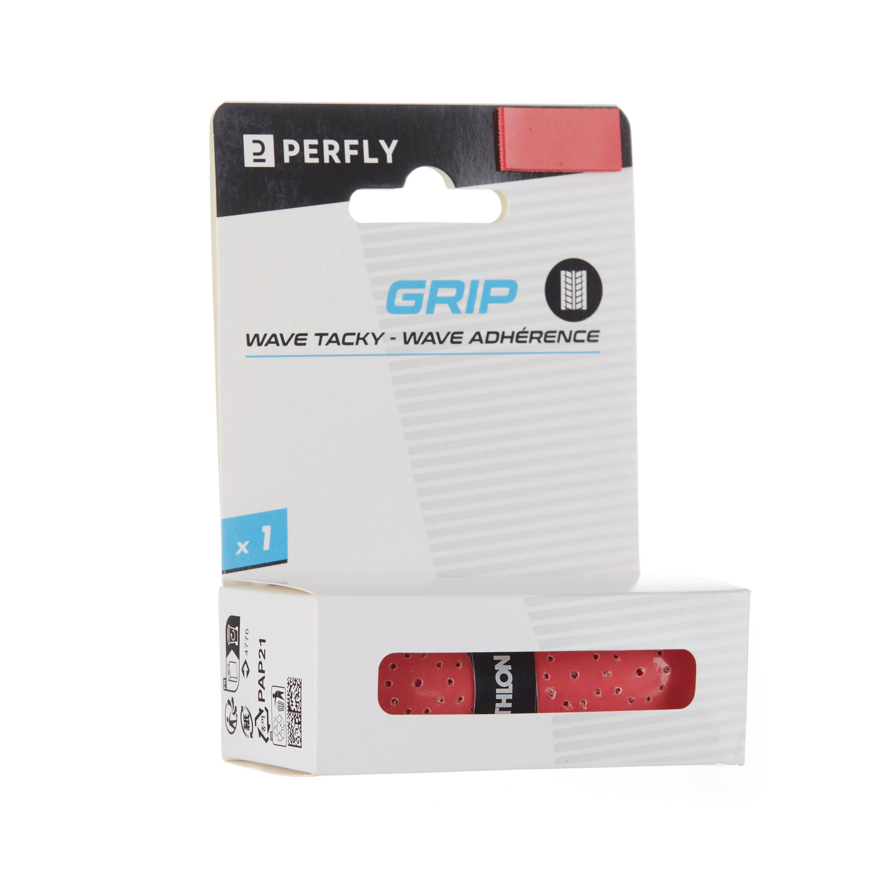 BADMINTON WAVE GRIP X 1 RED -  1