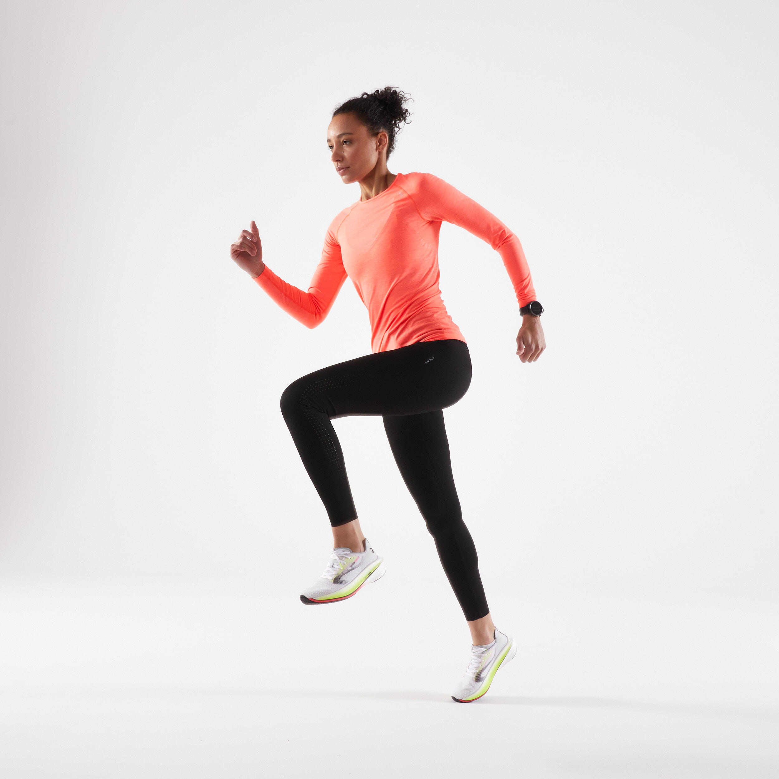 Women's Running Breathable Long-Sleeved T-Shirt - Kiprun Skincare Light Coral 2/6