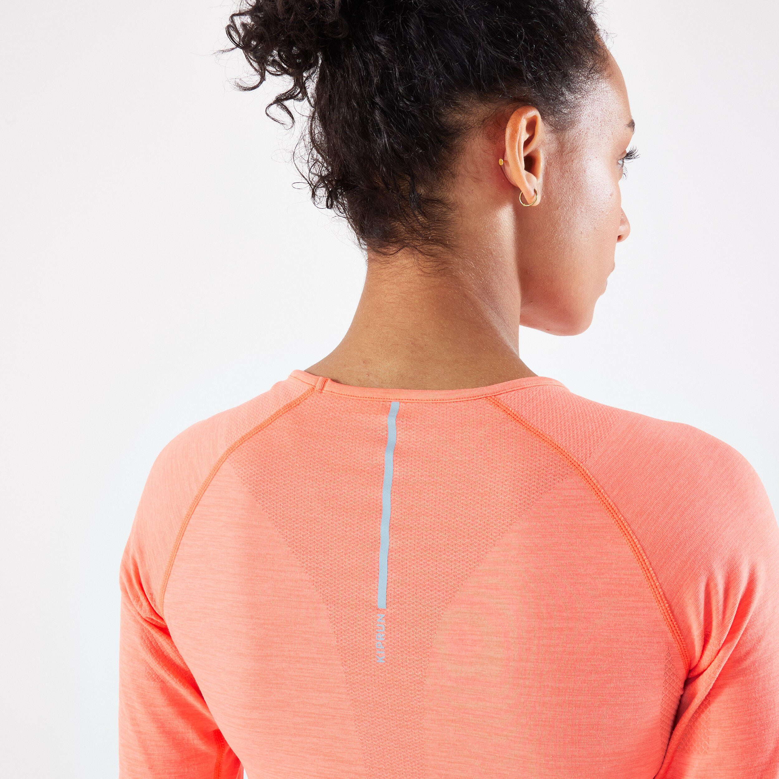 Women's Running Breathable Long-Sleeved T-Shirt - Kiprun Skincare Light Coral 6/6