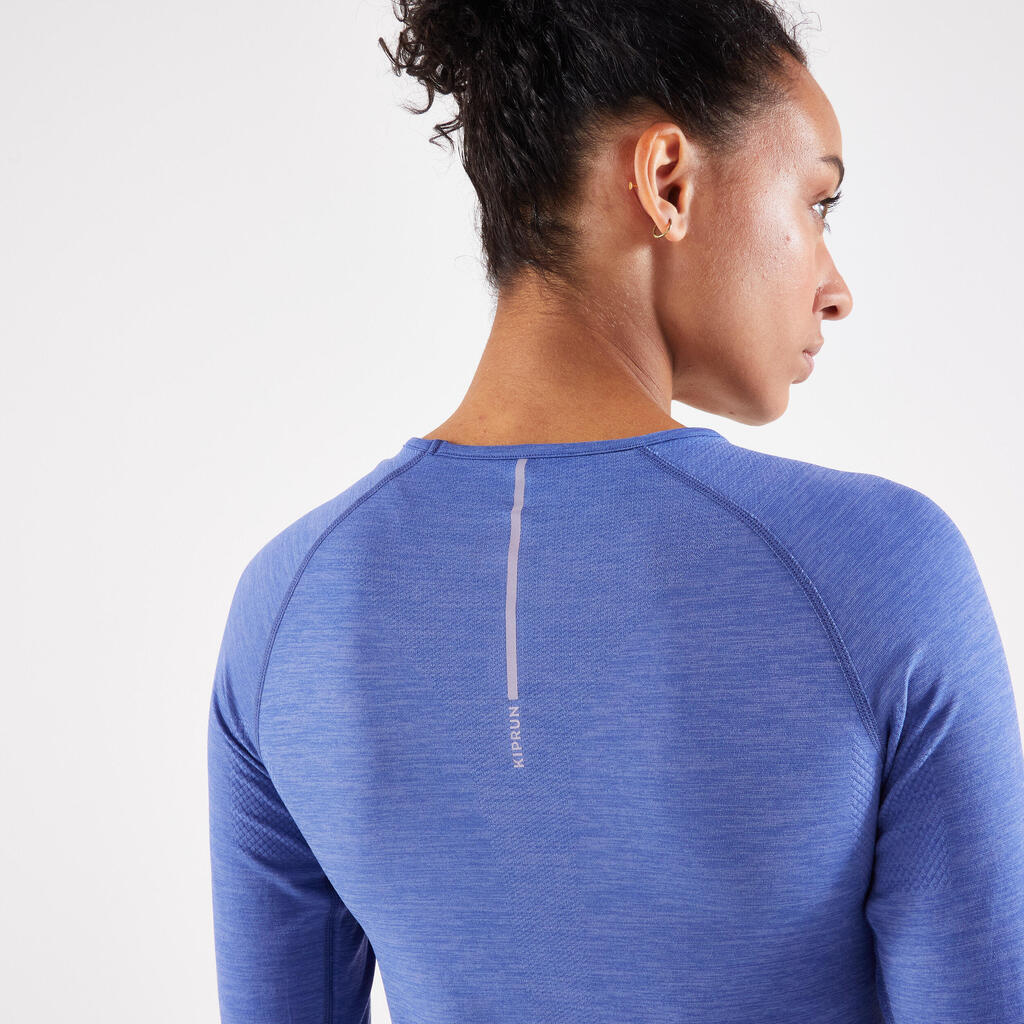 Moteriški orui laidūs ilgarankoviai bėgimo marškinėliai „Kiprun Skincare Light“