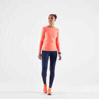 WOMEN'S KIPRUN CARE SEAMLESS RUNNING TIGHTS - DARK BLUE 