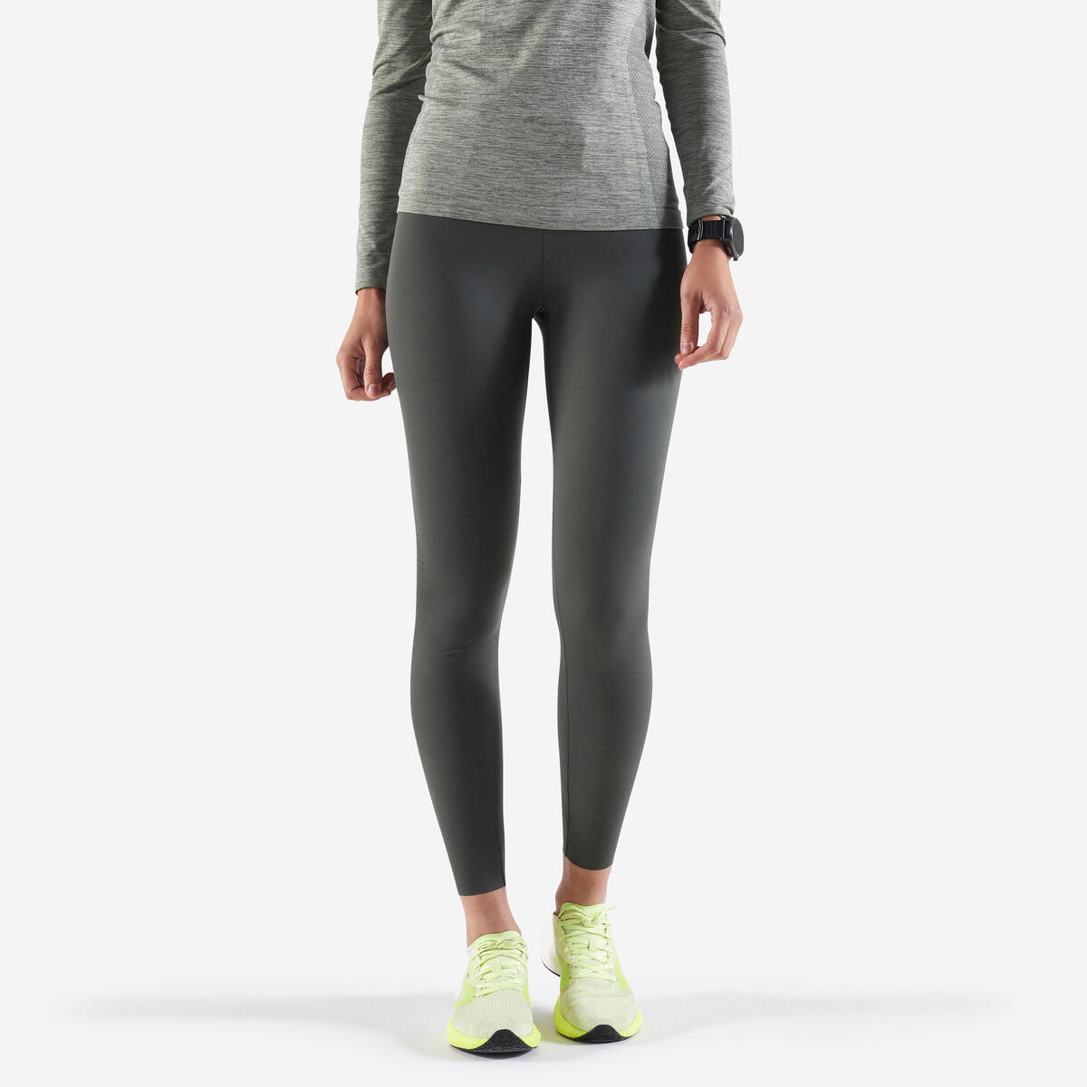 Legging running & trail femme - kiprun run 900 light kaki