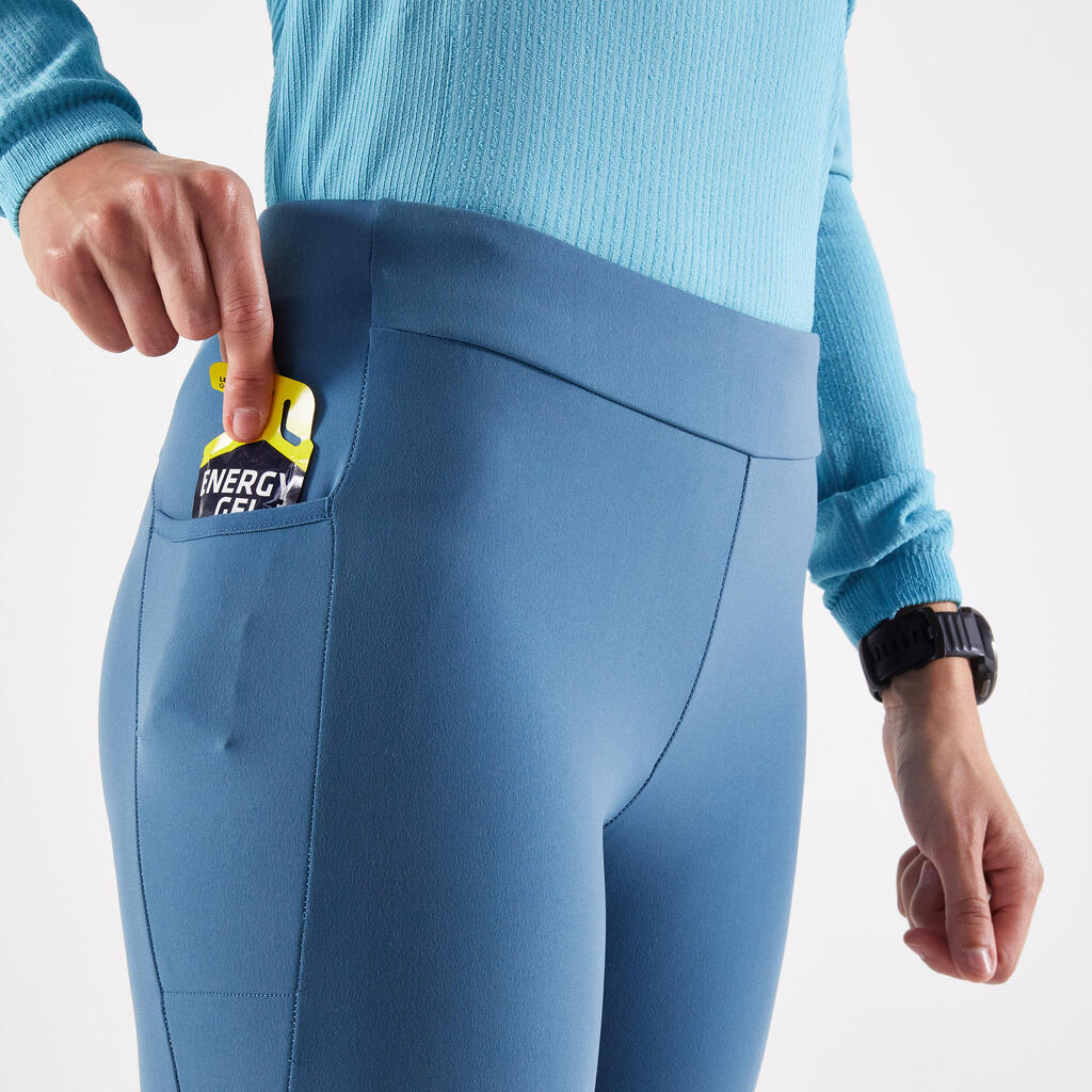 KIPRUN WARM WOMEN's RUNNING TIGHTS-TURQUOISE