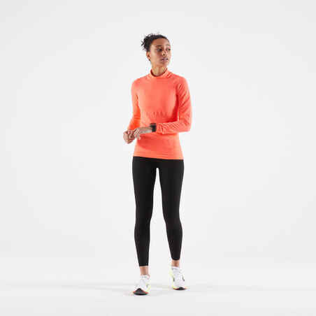 Mallas leggings running largas Mujer Kiprun Support negro