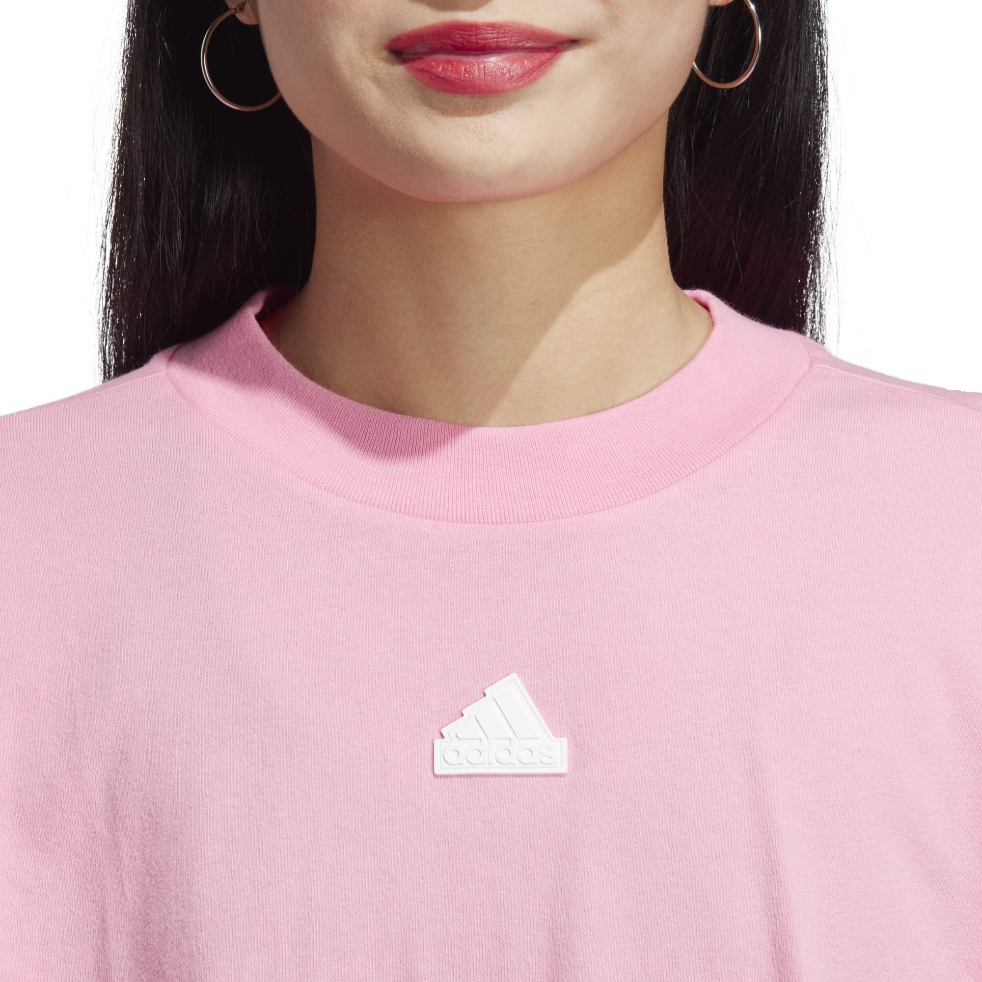Camiseta adidas Fitness Mujer Rosa 3 Bandas 5/5