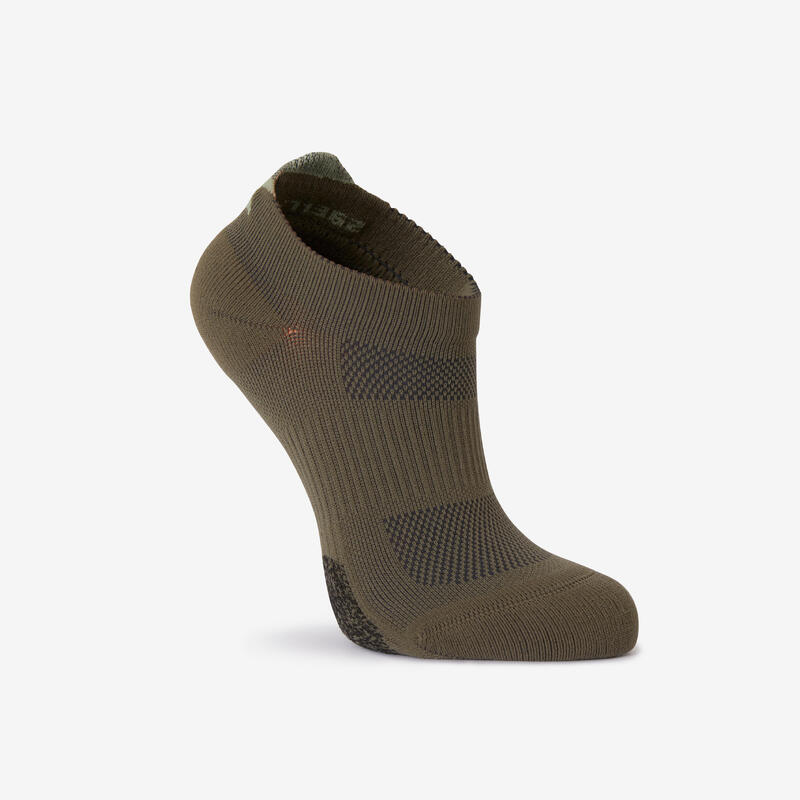 Calcetines fitness invisibles x2 Domyos rosa y caqui
