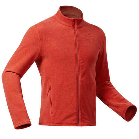 Rdeča moška pohodniška jakna iz flisa MH120 