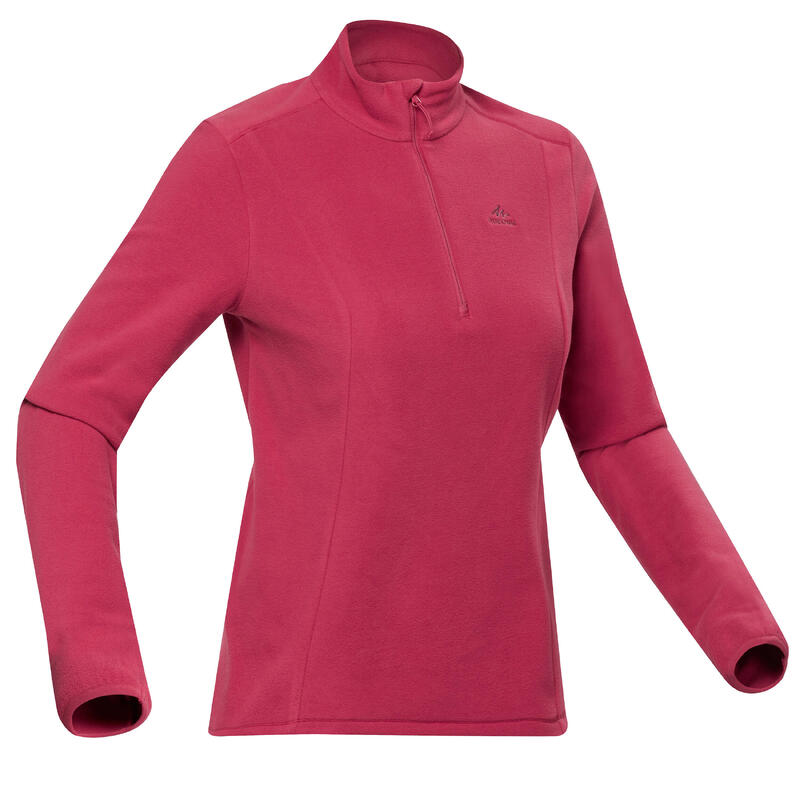 Fleecepullover Damen Bergwandern - MH100 rosa