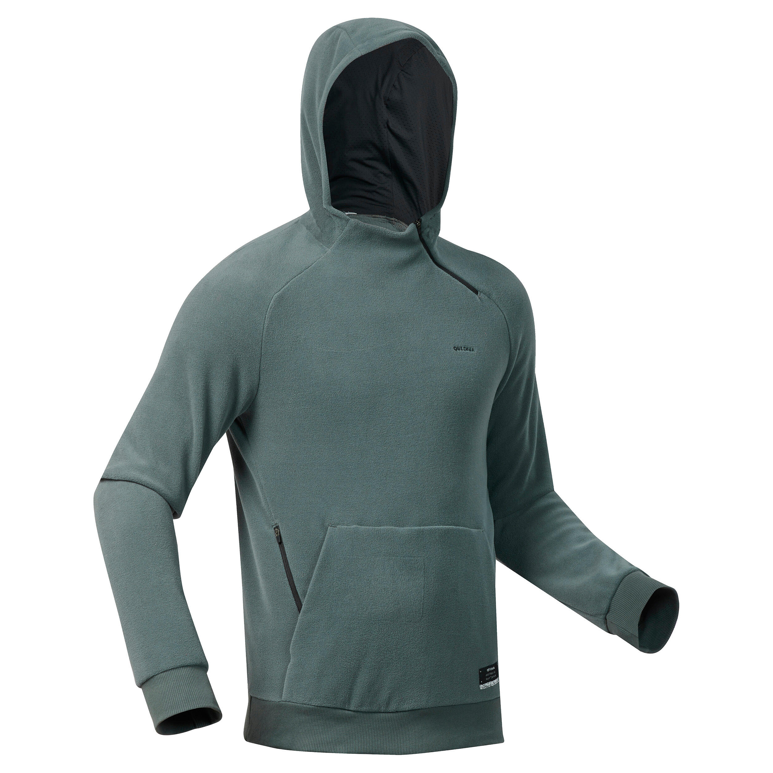  Hanorac Polar Drumeție la munte MH100 Hoodie Verde Bărbați 