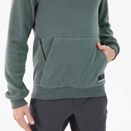 Vyriškas fliso džemperis su gobtuvu „MH100“, žalias