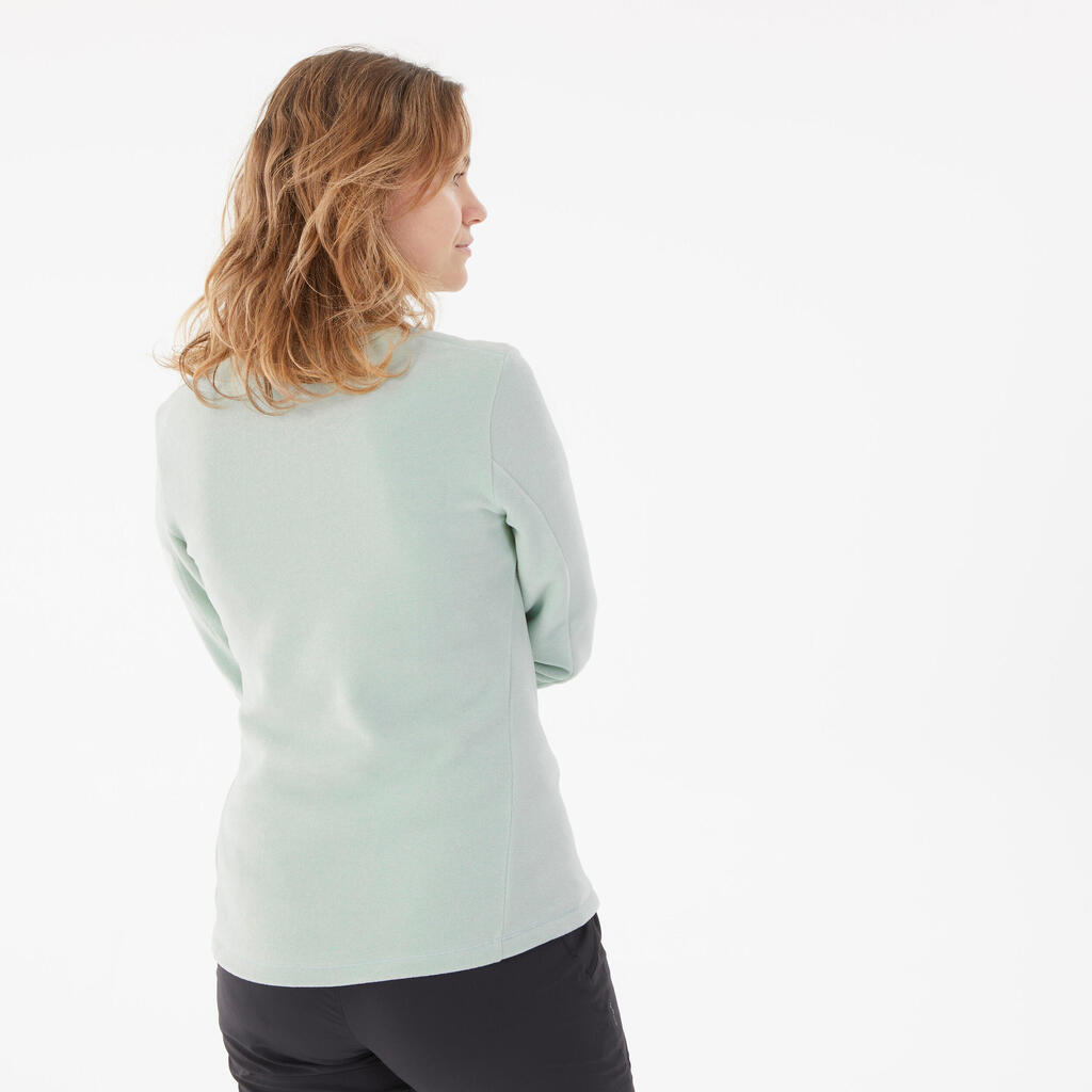 Polaire de randonnée montagne femme, MH100 blanc