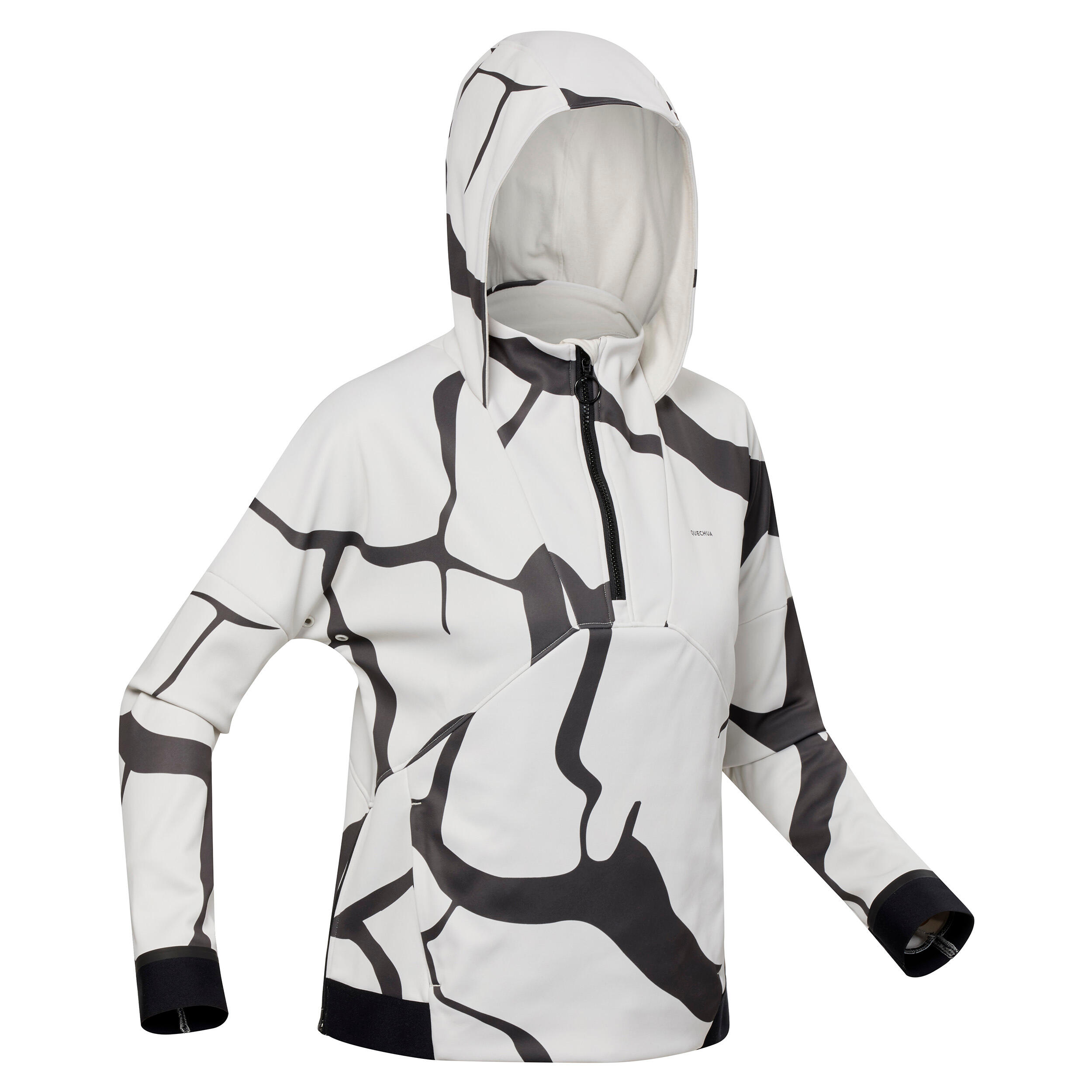 Pile trekking donna MH500 Hoodie mimetico QUECHUA Decathlon