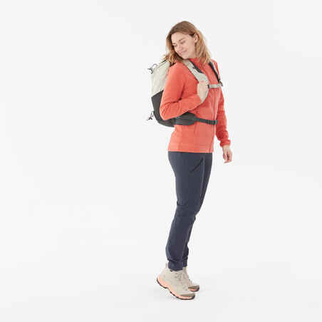 Women’s Hiking Fleece Jacket - MH120 - Orange