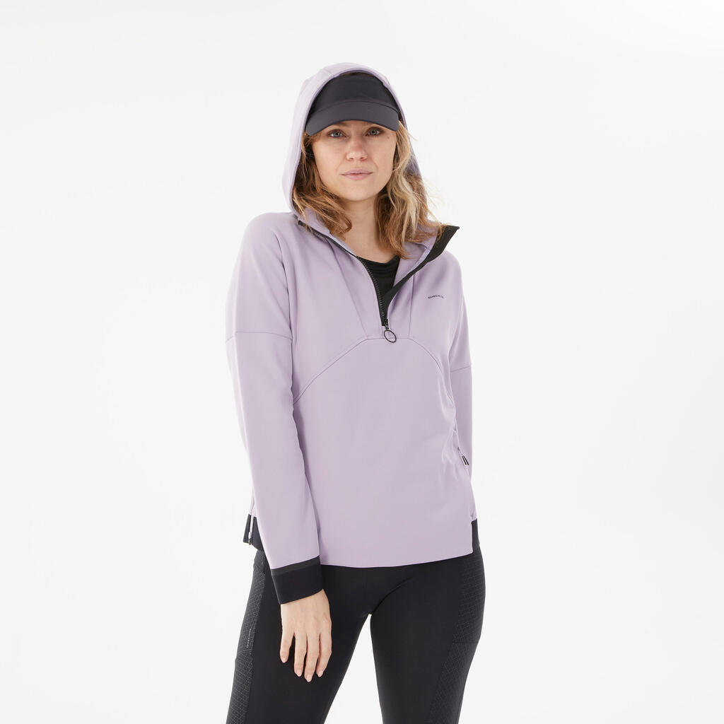 Fleecepullover Damen Hoodie Bergwandern - MH500 