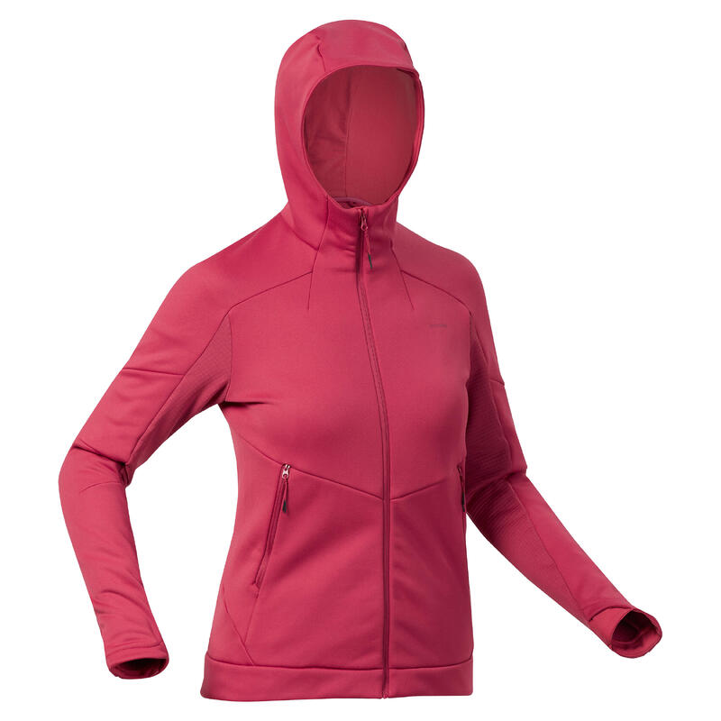 Fleecejacke Damen Kapuze Bergwandern - MH520 Hood