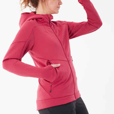 Women’s Hiking Fleece Jacket - MH520 Hood