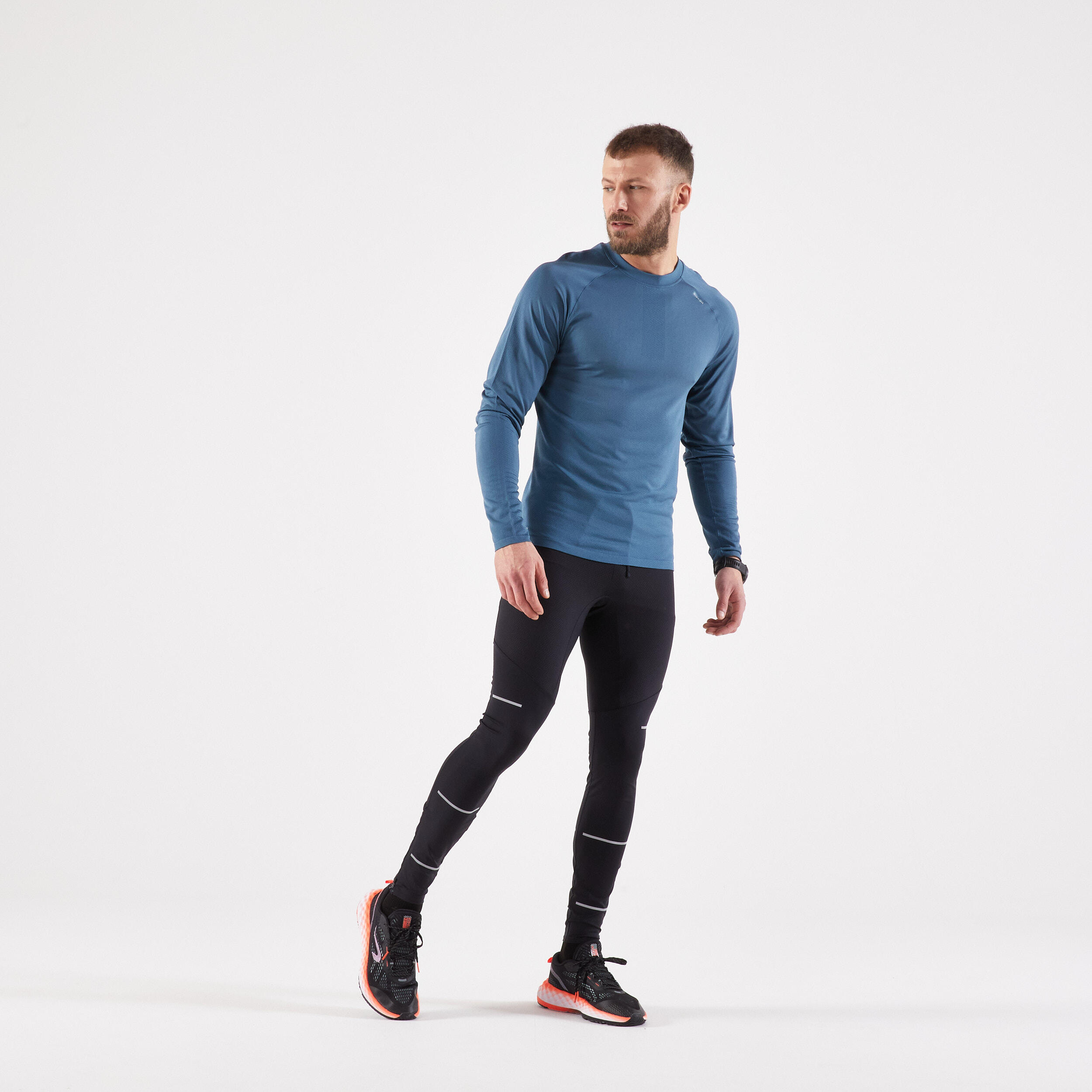 MEN'S BREATHABLE LONG-SLEEVED KIPRUN CARE RUNNING T-SHIRT - DARK BLUE 2/6