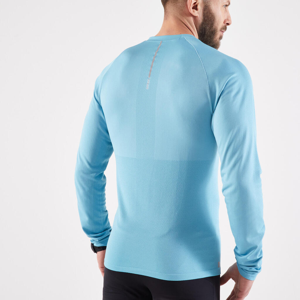 Laufshirt langarm Herren atmungsaktiv - Care dunkelblau 