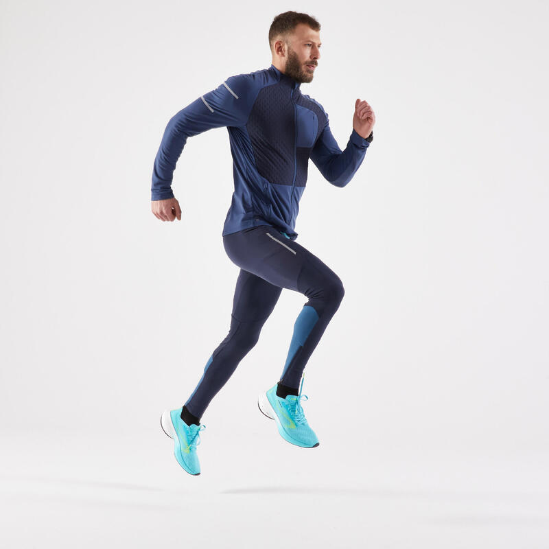 男款保暖冬季跑步外套 KIPRUN－深藍色