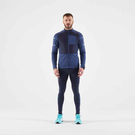 MEN'S KIPRUN WARM WINTER RUNNING JACKET - DARK BLUE