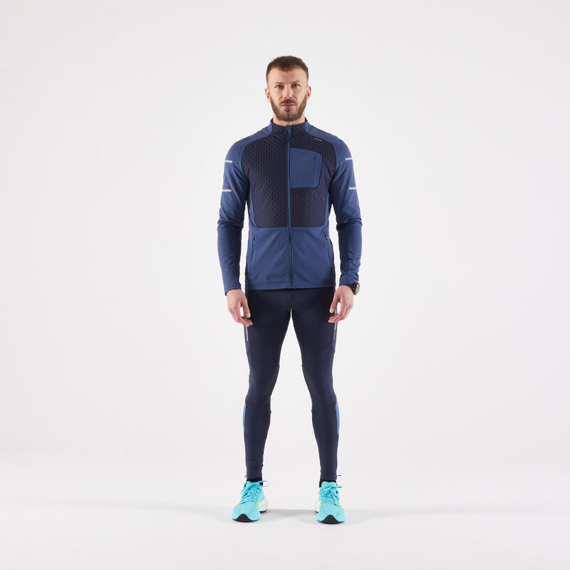 男款保暖冬季跑步外套 KIPRUN－深藍色